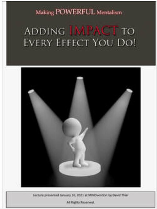 Adding IMPACT To Every Routine You Do by David Thiel.