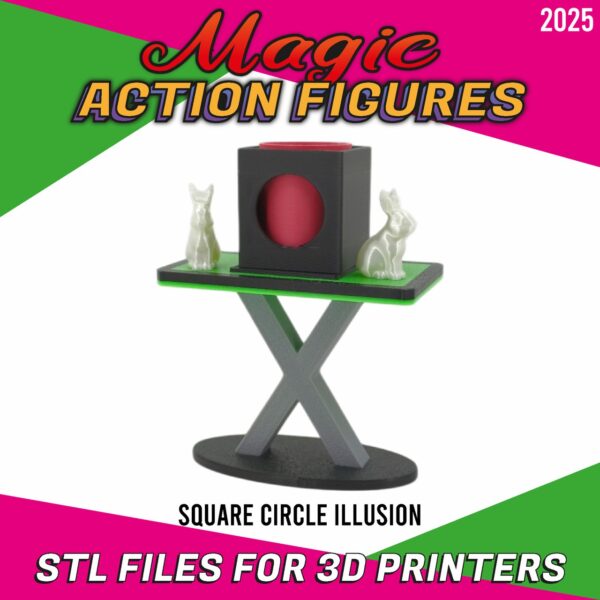 Square Circle Illusion - 3D Printable Action figure CREATIVITY LAB